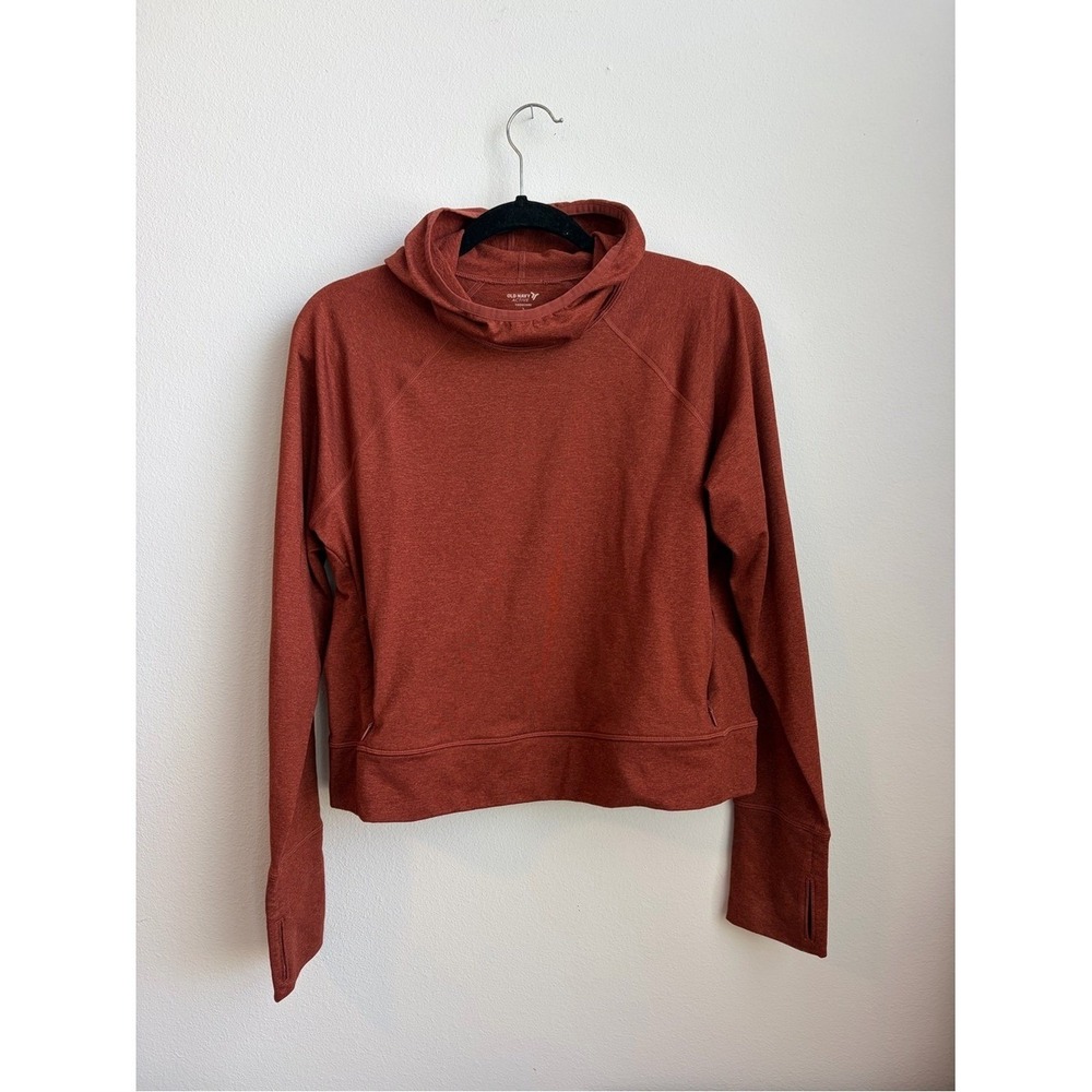 Old Navy Active‎ Burnt Orange Cowl Neck Pullover Sweater